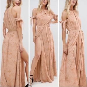 The Jetset Diaries Sierra Summer Flowy Blush Pink Dress